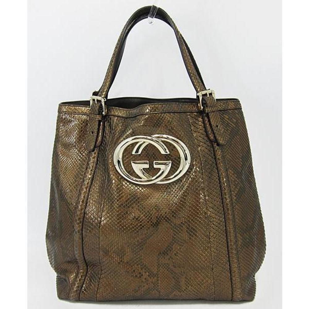 Gucci Python Double G Logo Tote Bag White - image 1